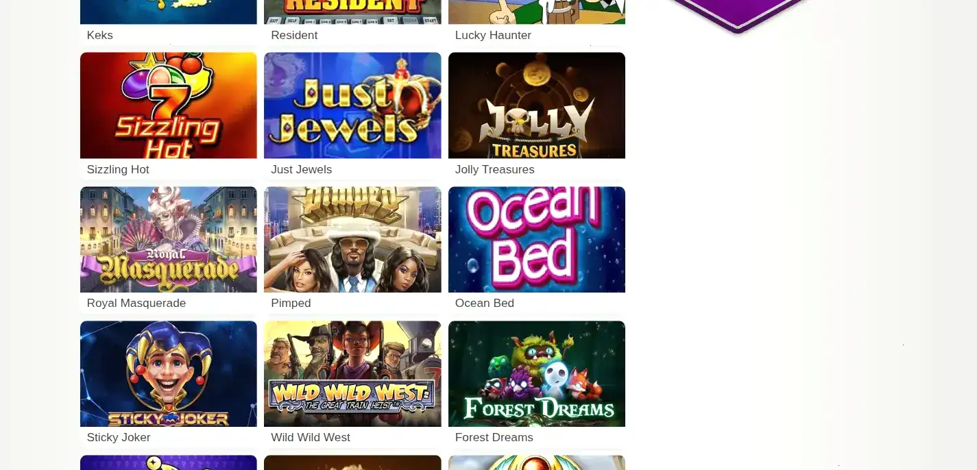 Игровой интерфейс Lux казино на компьютере